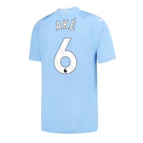 Fotbalové Dres Manchester City Nathan Ake #6 Domácí 2023-24 Krátký Rukáv